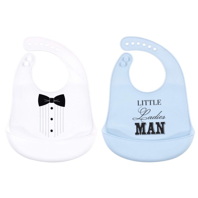 Little Treasure Unisex Baby Silicone Bibs, Tux, One Size